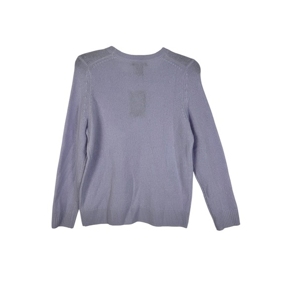 C by Bloomingdales Cashmere Sweater Womens Small Long Sleeve serenity blue - Picture 3 of 6